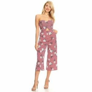 *Last One* B2G1 Striped & Floral Jumpsuit